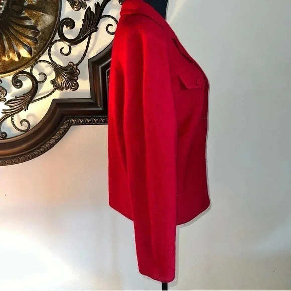 Eminent by Lisa Women’s Red 100% Boiled Wool Jacket Coat Size: Medium - Picture 7 of 9